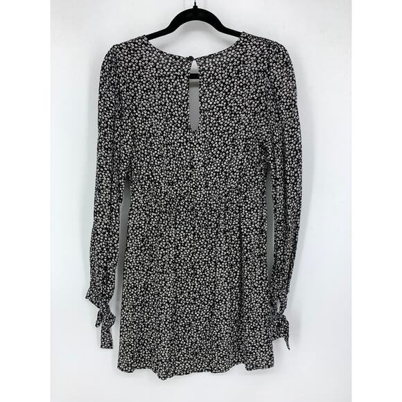 Wild Fable Women's Size Small Micro Floral Print Black White A -Line NWT - Picture 6 of 6
